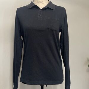 Hurley Charcoal Long Sleeve Henley Shirt